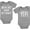 Gray / Gray, variant on Infant Twins Baby Boys Girls Bodysuit 2pc Matching Set Gift For Siblings Outfit Wow pink 24M (18-24M) / Wow pink 24M (18-24M)