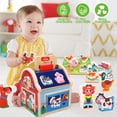 thumbnail image 3 of Toddler Montessori Wooden Farm Animal Toys for 1 2 3 Year Old Girls Boys, Sorting Barn Toy with Blocks Puzzles, Baby Shape Sorter Learning Toys, Christmas Birthday Gifts for Toddlers 1-3, 3 of 8