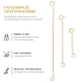 thumbnail image 4 of 3 unidades de cadena extensora ajustable de plata de ley S925 para manualidades, accesorios para la creación de joyas, collares y pulseras (dorado)., 4 of 8