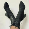 thumbnail image 7 of POROPL Mid Calf Boots for Women Lace Up Sock Shoes,Womens Boots Size 9, 7 of 7
