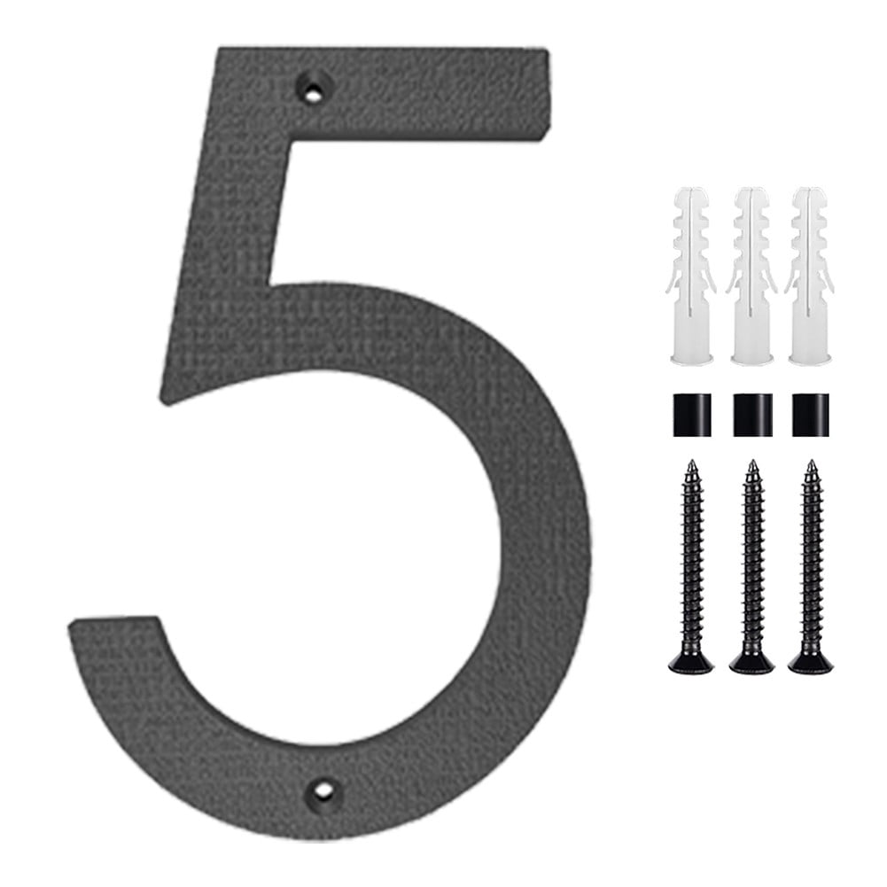 12" black house number with numbers/letters for outdoor decoration