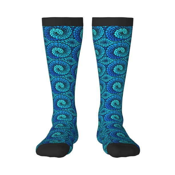 Fotbe Snake Calcetas Divertidas Estampadas para Hombre y Mujer, Calcetas de Algodón hasta la Rodilla para Caminar, Correr, Enfermería y Embarazo