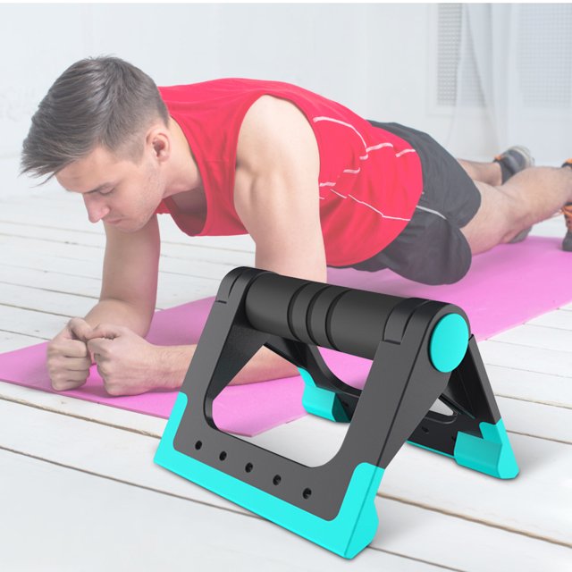 1 par de soportes plegables para flexiones, asas antideslizantes para flexiones, fuerza Equipo de entrenamiento con barras de flexiones para hombres y mujeres