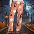 thumbnail image 2 of NMMUED Halloween Pants Women Pumpkin Pajamas Women Fall Pj Pants Sleep Clothes for Women's Sleepwear Halloween Outfits for Women, Red XL, 2 of 4
