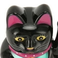 thumbnail image 3 of M Buder 4 Inch Solar Powered Feng Shui Lucky Fortune Cat with Waving Arm for Wealth and Good Luck Cute Desk Decor Figurine in Black (10.2 cm), 3 of 4