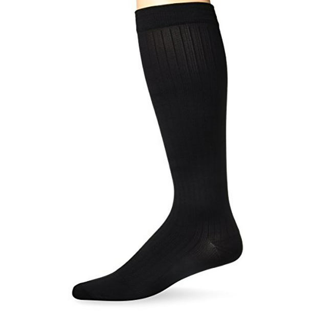 Activa Men's Microfiber Knee-Length Compression Stockings Black ...