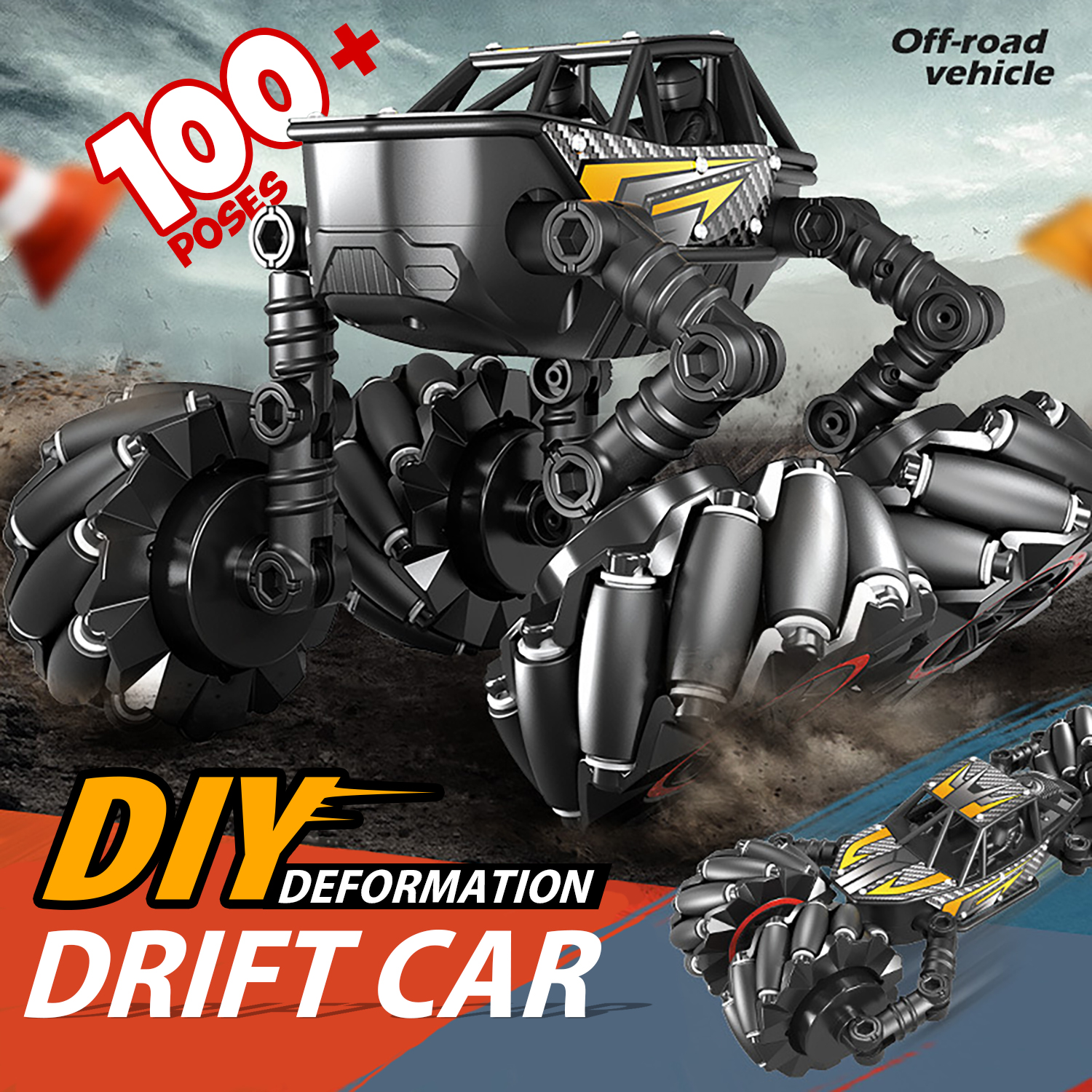 2.4GHz RC Stunt Car for Kids - 360 Flips & Drifts, Double-Sided Tumbling Remote Control Toy (Boys/Girls Age 8+)