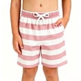 thumbnail image 2 of BOOMNY Unisex Toddler Boys Girl Striped Shorts Elastic Waist Drawstring Wide Leg Summer Shorts With Pocket, 2 of 3