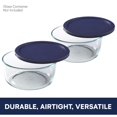thumbnail image 2 of Couvercles pour Contenants en Verre Ronds Pyrex et Anchor (4 Tasses, Orange-4PK), 2 of 4