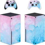 Vinyl Wrap Sticker Compatible with Xbox Series X - High-Quality Durable Material, Easy to Apply & Remove-Blue Pink