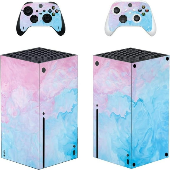Vinyl Wrap Sticker Compatible with Xbox Series X - High-Quality Durable Material, Easy to Apply & Remove-Blue Pink