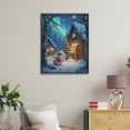 thumbnail image 4 of Paint By Numbers Kit for Adults Beginner - Snowy Night Winged Creature Cabin Holiday DIY Canvas Painting Kits for Adults, Frameless Paint By Number for Adults for Home Wall Decor 16x20 Inch, 4 of 7
