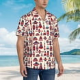 thumbnail image 5 of Fotbe Rocket Pattern Hawaiian Shirt For Men Unisex Summer Beach Casual Short Sleeve Cotton Linen Button Down Shirts-X-Large, 5 of 9