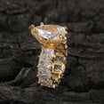 thumbnail image 2 of Luxury Female Crystal Zircon Stone Ring Big Rose Gold Silver Color Rings For Women White Pink Water Drop Ring, 2 of 2