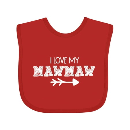 

Inktastic I Love My Mawmaw with Arrow Gift Baby Boy or Baby Girl Bib