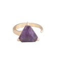 thumbnail image 6 of Womens Natural Amethyst Stone Ring Geometric Triangle Alloy Band Fashion Statement Jewelry Gift For Her Durable, 6 of 6