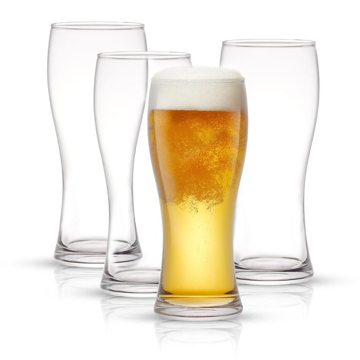 JoyJolt Callen Pilsner Beer Glass (Set of 4) Craft Beer Glass - Walmart ...