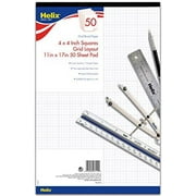 Helix Graph Bond Paper Pad - 11" x 17", 4 x 4