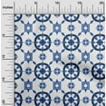 thumbnail image 2 of oneOone Velvet Medium Blue Fabric Geometric Craft Projects Decor Fabric Printed By The Yard 58 Inch Wide, 2 of 4