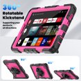 thumbnail image 5 of For Samsung Galaxy Tab A9 Case 8.7 inch, 360 Rotating Shockproof Cover with Stand, Screen Protector, Shoulder Strap (2023, SM-X110/X115/X117), Rose PC, 5 of 7