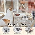 thumbnail image 5 of Qyaukm Kennel Water Bowl Hanging,Stainless Steel Puppy Bowls for Small Dog Cage,Kennel, Crate, Dog Crate Water Bowl Dish Feeder Food Holder No Spill - M Size, 5 of 8