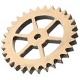 thumbnail image 1 of Wooden Wheel Gear Wall Art Decor Golden Color for Home Office 12.5 Inches, 1 of 4