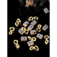 thumbnail image 1 of Cadena de luces decorativas con forma de bola de onda y estrellas, con luz LED de alambre de cobre y botón en forma de caja blanca pequeña, 1 of 3