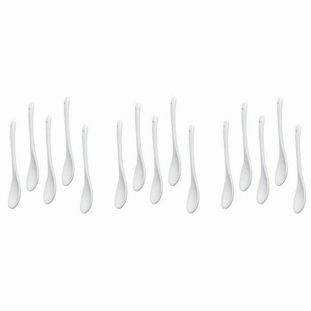 15 Piezas Cucharas de Huevo de Porcelana Cucharas de Cerámica Cuchara de Café Cuchara