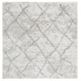 thumbnail image 2 of SAFAVIEH Berber Bentley Geometric Shag Area Rug, Cream/Light Gray, 6'7" x 6'7" Square, 2 of 13