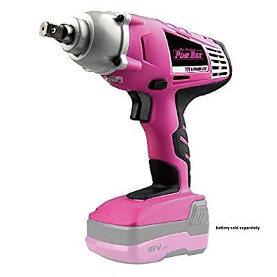 The Original Pink Box PB184IR 18V 1 2-Inch Cordless Impact Wrench (Battery not Included), Pink by Cala Industries, Inc