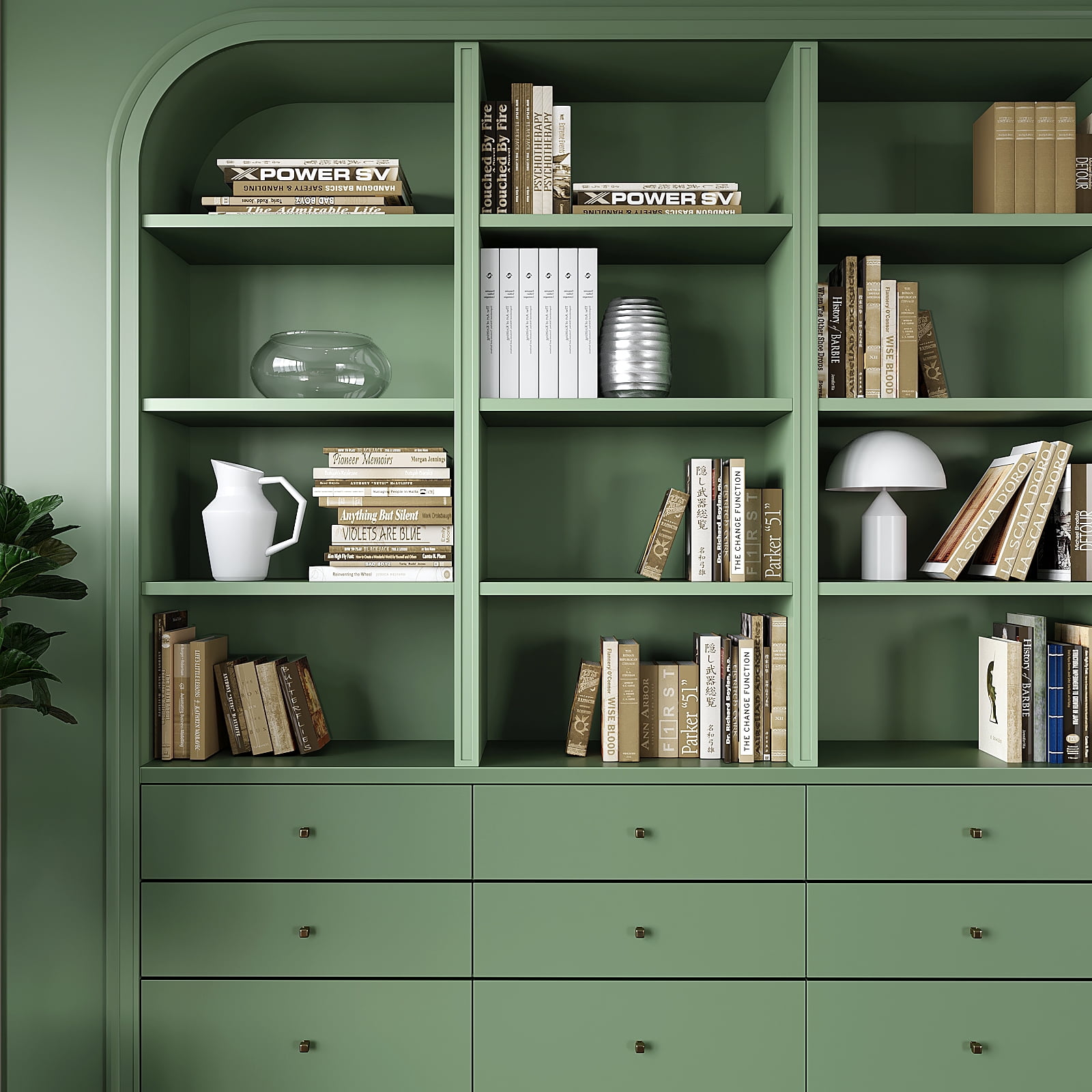 VEELIKE Vintage Green Wallpaper Self Adhesive Olive Green Contact Paper for Cabinets 15.7''x354" Green Peel and Stick Wallpaper for Bedroom Bathroom Removable Vinyl Wallpaper for Walls Countertop