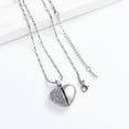 thumbnail image 5 of Heart Necklace that Opens inside Crystal Openable Heart Memorial Cremation Jewelry for Ashes Holder Necklace for Ashes of Loved One, 5 of 5
