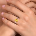 thumbnail image 4 of Gem Stone King 10K Two Tone Gold Yellow Citrine and Lab Grown Diamond Engagement Ring for Women | 1.70 Cttw | Oval 9X7MM | Gemstone November Birthstone | Size 7, 4 of 6
