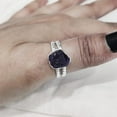 thumbnail image 3 of Natural Amethyst Ring, Rough Amethyst Gemstone Ring, Feb Birthstone, Twist Dual Band, 925 Sterling Silver, Womens Ring, Christmas, Thanksgiving, Handmade, Statement Jewelry, Rough Gemstone Jewelry, 3 of 6
