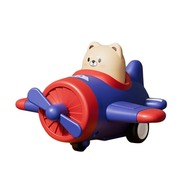 Novelty Toy for Indoor Play Cute Airplane Pull Back Glider with Durable Build and Entertaining Reversible Flight