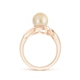 thumbnail image 2 of Angara Golden South Sea Cultured Pearl and Diamond Loop Ring in 14K Rose Gold for Women | June Birthstone Jewelry for Her, 2 of 8