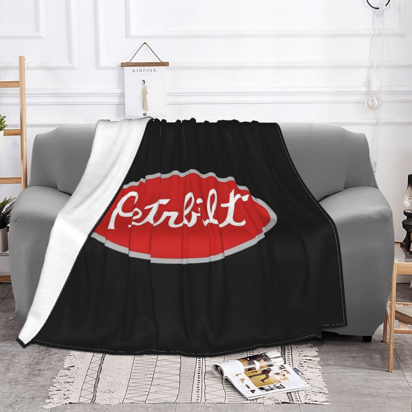 Peterbilt Flannel Blanket Funny Ultra-Soft Micro Warm Throw Blanket Fleece Blanket Interesting Gift 80"X60"
