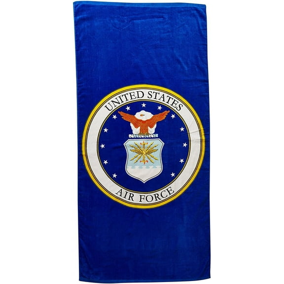 U.S. Air Force Department of the United States Air Force Seal Large Beach Towel 28 inch x 58 inch - Officially Licensed