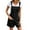 Black, variant on Women's Cotton Linen Jumpsuit, Double Pocket Strapless Romper, Casual Loose Fit Short Jumpsuit for Summer, Beach Vacation, Daily Wear and Streetwear Outfit-Green