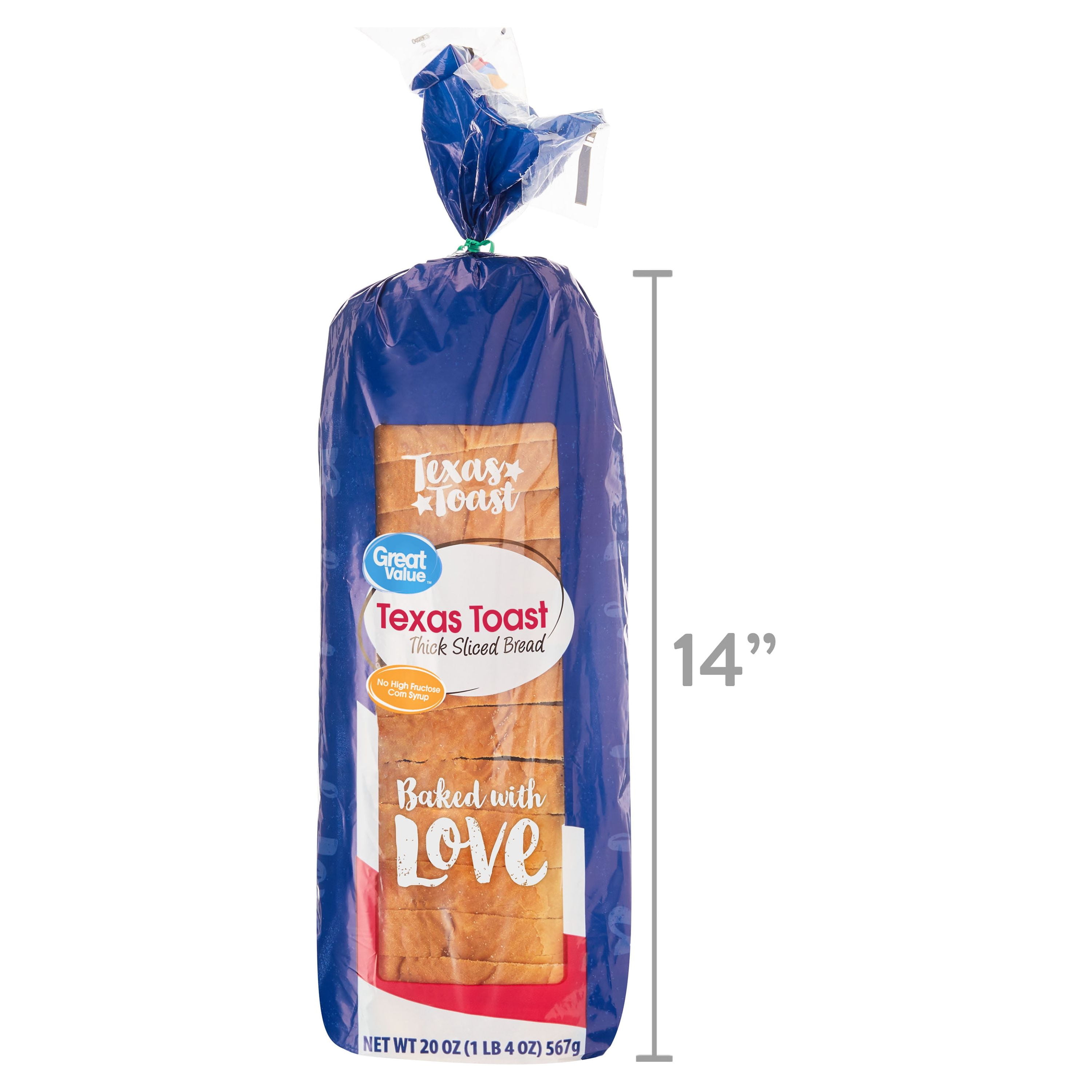 Great Value Thick Sliced Texas Toast, 20 oz