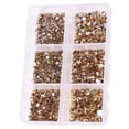 thumbnail image 2 of FcBaudy Press on Nails, False nail, Gifts for Women New Champagne 6 Nail Jewelry With Diamond Nail Nail Flat Mixed Color Point drill, 2 of 2