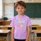 thumbnail image 2 of Camiseta Gráfica de Manga Corta Linda para Niños Camiseta Impresa Suave Transpirable para la Escuela Jugar Verano Diario, 2 of 9