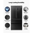 thumbnail image 5 of VEVOR French Door Refrigerator, 18.9 Cu. Ft. Kitchen Fridge,Counter Depth French Refrigerator with LED Display and 4 Casters,Frost-Free Bottom Freezer Refrigerators for Home & Commercial Use,Black, 5 of 9