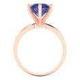 thumbnail image 4 of Clara Pucci 14K Rose Gold 3ct Tanzanite Solitaire Ring for Women, 4 of 8