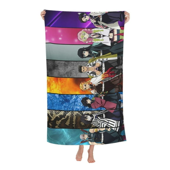 Demon Slayer Beach Towels Soft Bath Blanket Camping Towels For Travel, Swim, Gym One Size