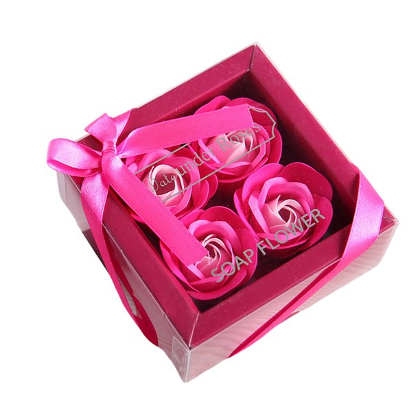 Jabón de baño con aroma floral, pétalos de rosa, 4 unidades, jabón con forma de pétalos de rosa, ideal para ella, adolescentes, niñas y mamás en cumpleaños
