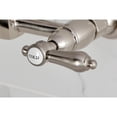 thumbnail image 4 of Kingston Brass KS2448BAL Heirloom Double-Handle Wall-Mount Bridge Kitchen Faucet, Brushed Nickel, 4 of 7