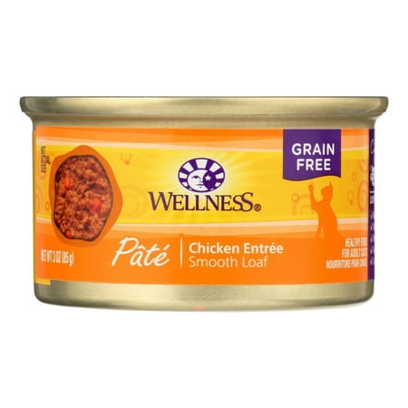 Wellness Complete Health Chicken Entree Flavor Pate Wet Cat Food, 3 oz. Cans (24 Count)