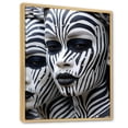 thumbnail image 2 of Designart "White Mursi Pride Portrait" People Framed Wall Art - Global White African Tribal Bedroom Framed Canvas Wall Art, 2 of 6
