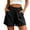 Black, variant on TEAJOPSUU Women's Casual Summer Shorts Elastic Waist Rolled Hem Shorts with Pockets Loose Fit Loungewear Daily Beach Shorts Beige